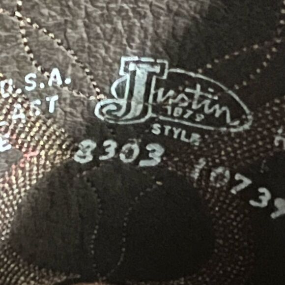 Justin 8303 Men's Exotic Western Boot with Peanut Brittle Lizard Foot - PERFECT! - Picture 9 of 12